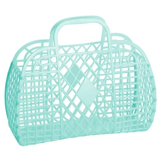 Large Retro Basket - Mint - Sun Jellies