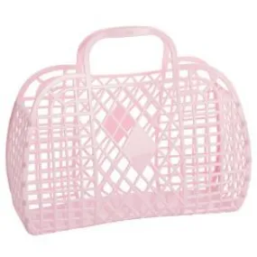 Large Pink Retro Jelly Basket by Sun Jellies