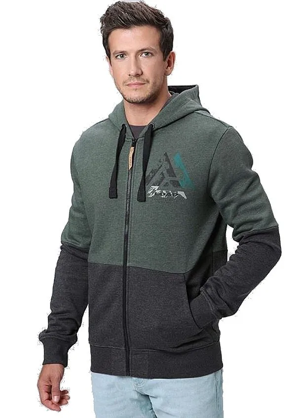 sweatshirt Loap Edcar Zip - P83XP/Jungle Green Melange - men´s