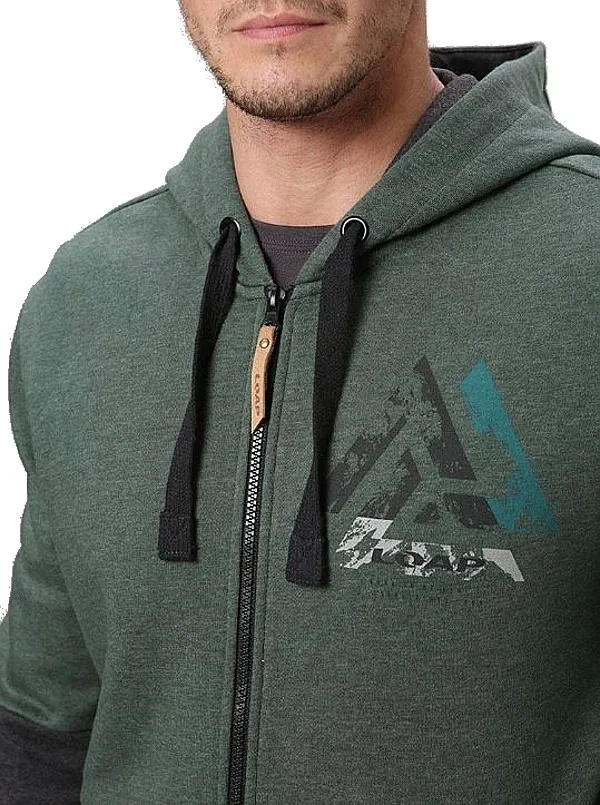 sweatshirt Loap Edcar Zip - P83XP/Jungle Green Melange - men´s