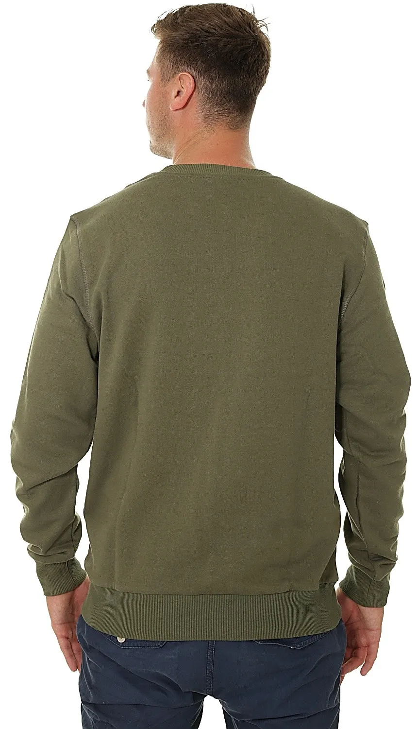 sweatshirt New Era Branded Arch Crew - New Olive - men´s