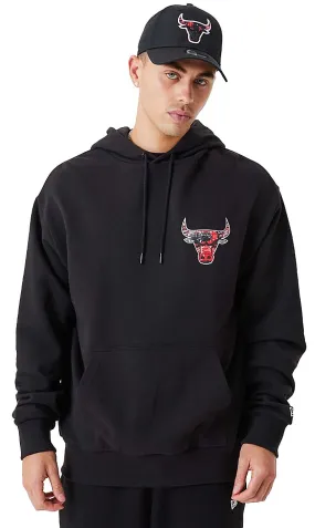 sweatshirt New Era Infill Team Logo Oversized Hoody NBA Chicago Bulls - Black/Faded Red