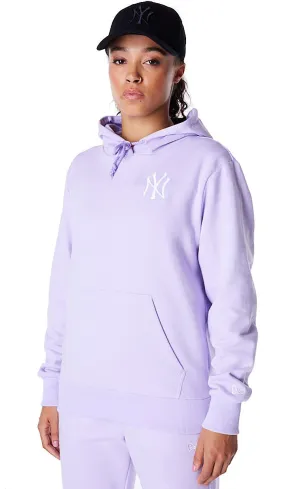 sweatshirt New Era League Essential Hoodie MLB New York Yankees - Pastel Lilac/White - women´s