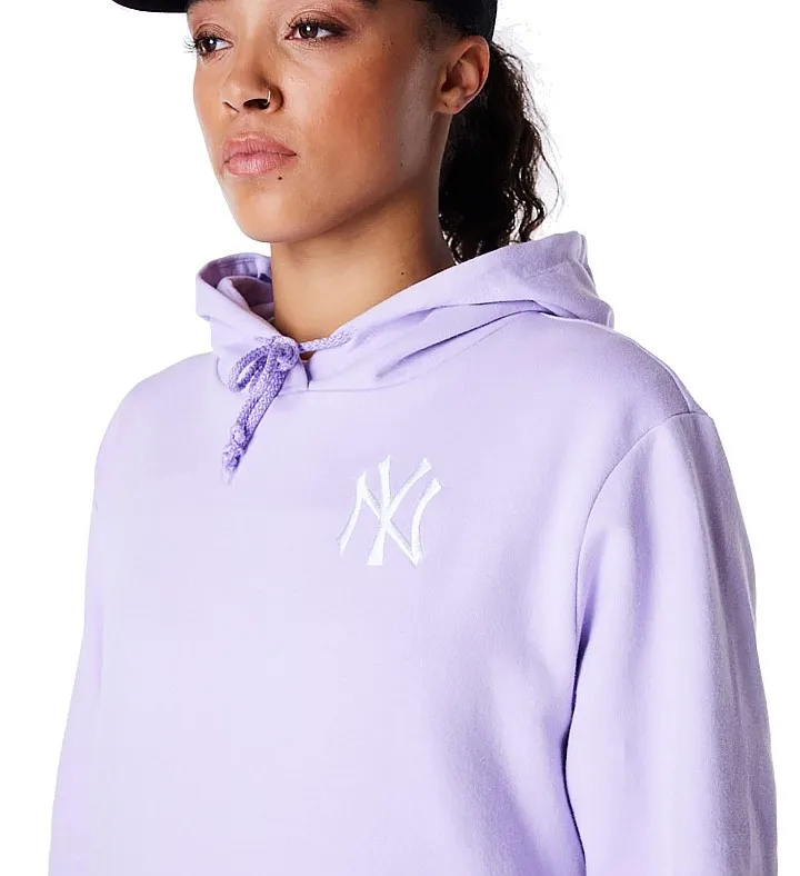 sweatshirt New Era League Essential Hoodie MLB New York Yankees - Pastel Lilac/White - women´s