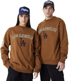 sweatshirt New Era League Essentials OS Crew MLB Los Angeles Dodgers - Toasted Peanut/Navy