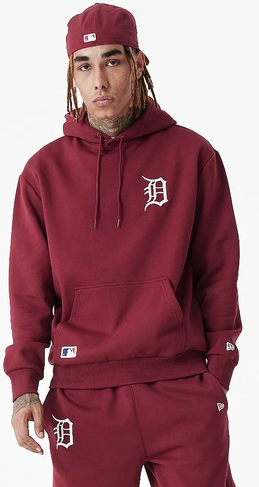 sweatshirt New Era League Essentials Oversized MLB Detroit Tigers - Cardinal/White