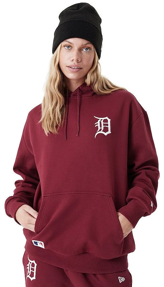 sweatshirt New Era League Essentials Oversized MLB Detroit Tigers - Cardinal/White