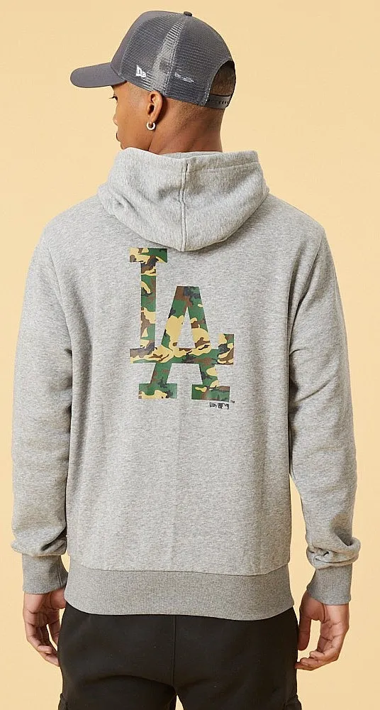 sweatshirt New Era Seasonal Infill Pullover MLB Los Angeles Dodgers - Heather Grey/Woodland Camo - men´s