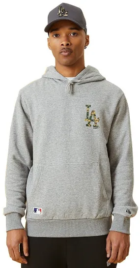 sweatshirt New Era Seasonal Infill Pullover MLB Los Angeles Dodgers - Heather Grey/Woodland Camo - men´s