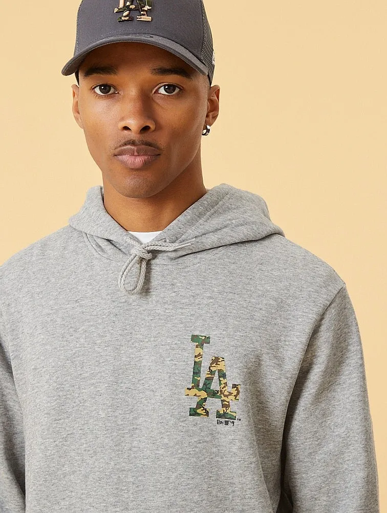 sweatshirt New Era Seasonal Infill Pullover MLB Los Angeles Dodgers - Heather Grey/Woodland Camo - men´s