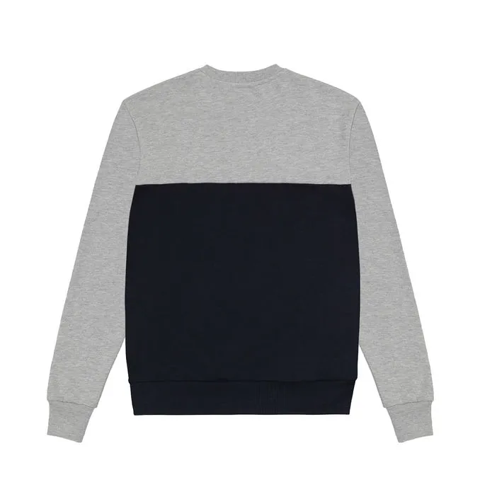 Sweatshirt Blue Gray Tricolor Transfer Writing Men's.