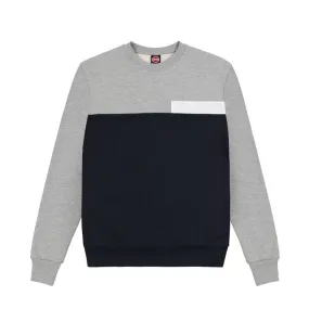 Sweatshirt Blue Gray Tricolor Transfer Writing Men's.