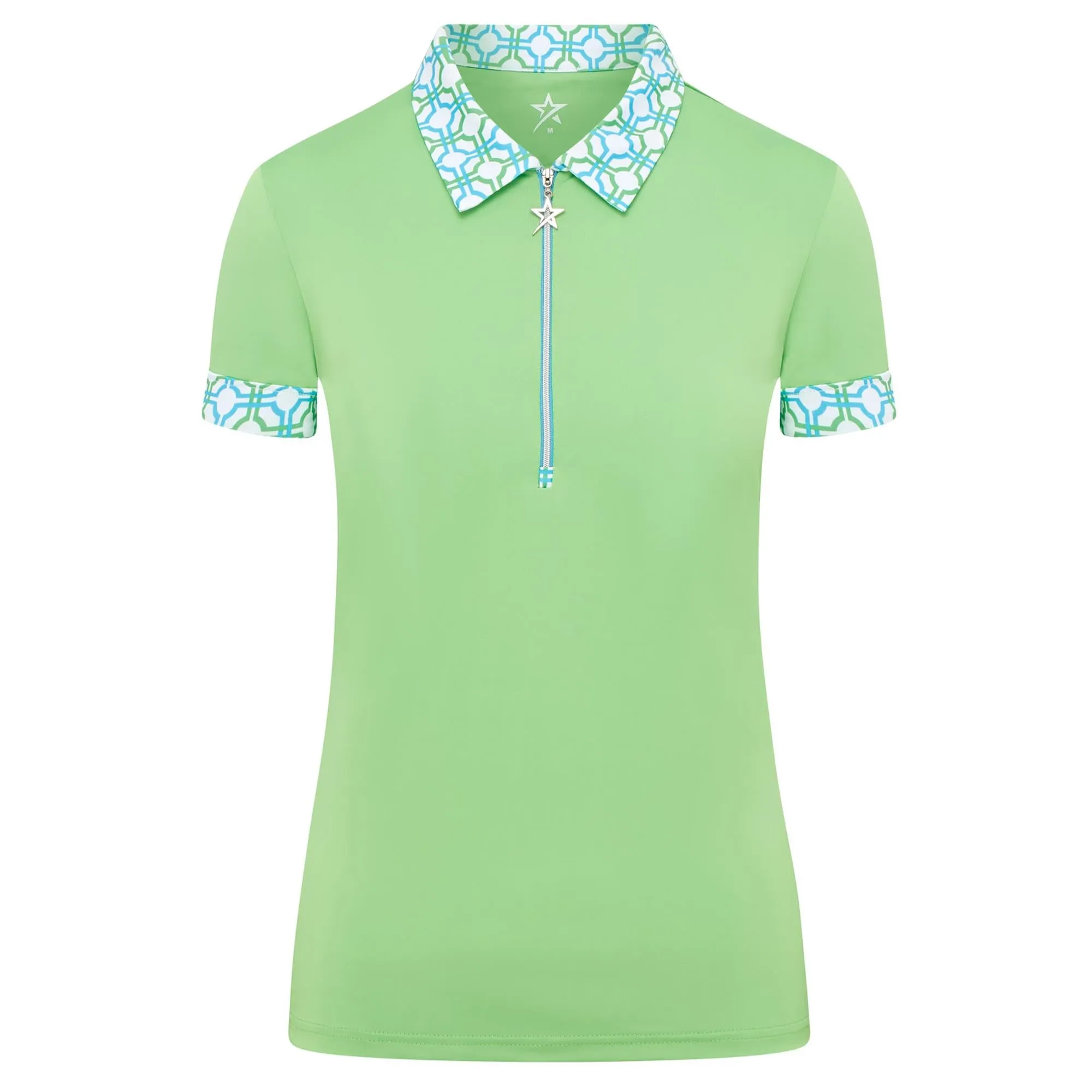 Swing Out Sister Alice Ladies Golf Polo Shirt - Blue/Emerald