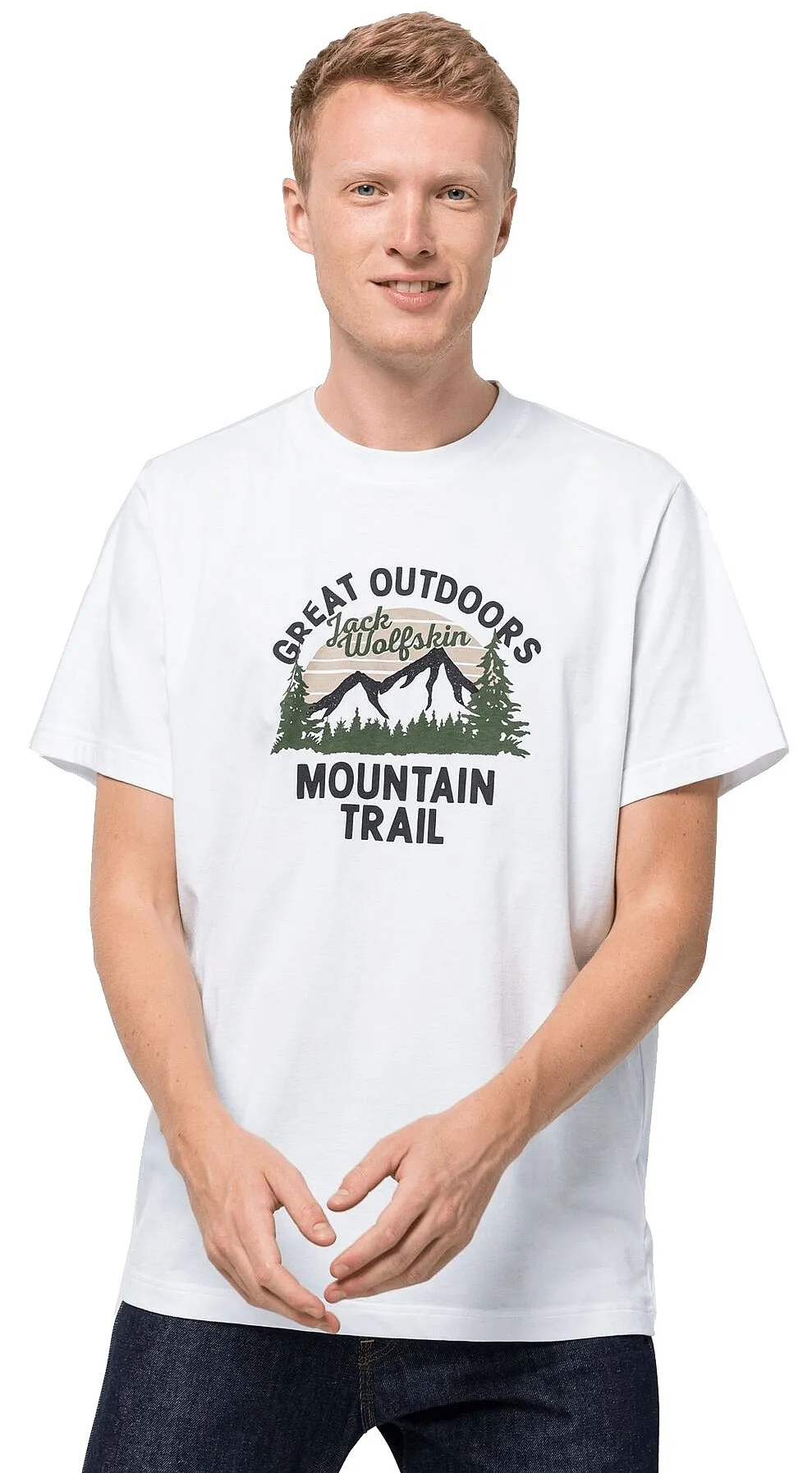 T-Shirt Jack Wolfskin JW Mountain Trail T - White Rush - men´s