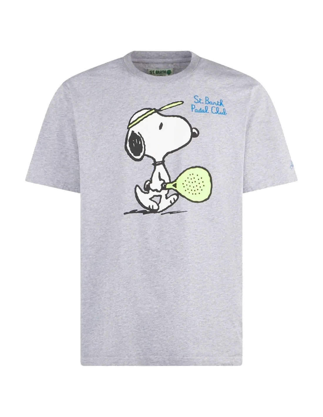 T-shirt MC2 Saint Barth uomo Arnott Snoopy padel grigia