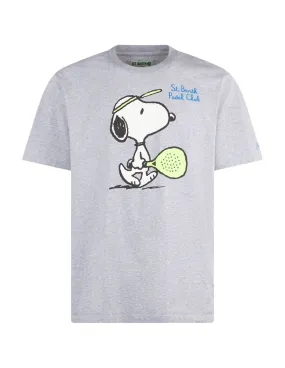 T-shirt MC2 Saint Barth uomo Arnott Snoopy padel grigia