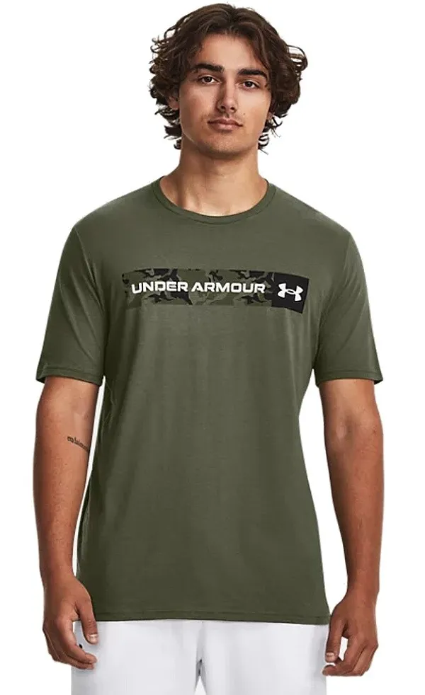 T-Shirt Under Armour Camo Chest Stripe - Marine OD Green/Black/White - men´s