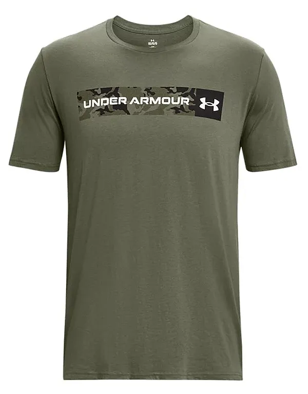 T-Shirt Under Armour Camo Chest Stripe - Marine OD Green/Black/White - men´s