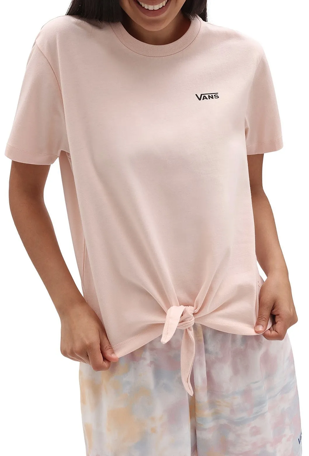 T-Shirt Vans Junior V Wash Knot - Rose Smoke - women´s