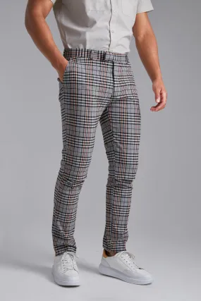 Tall Skinny Check Smart Trousers