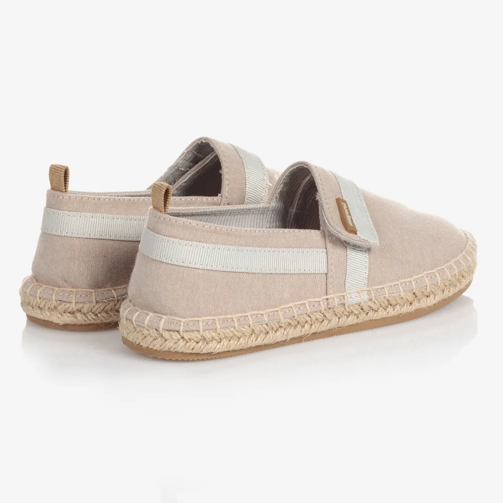 Beige Cotton Teen Espadrilles