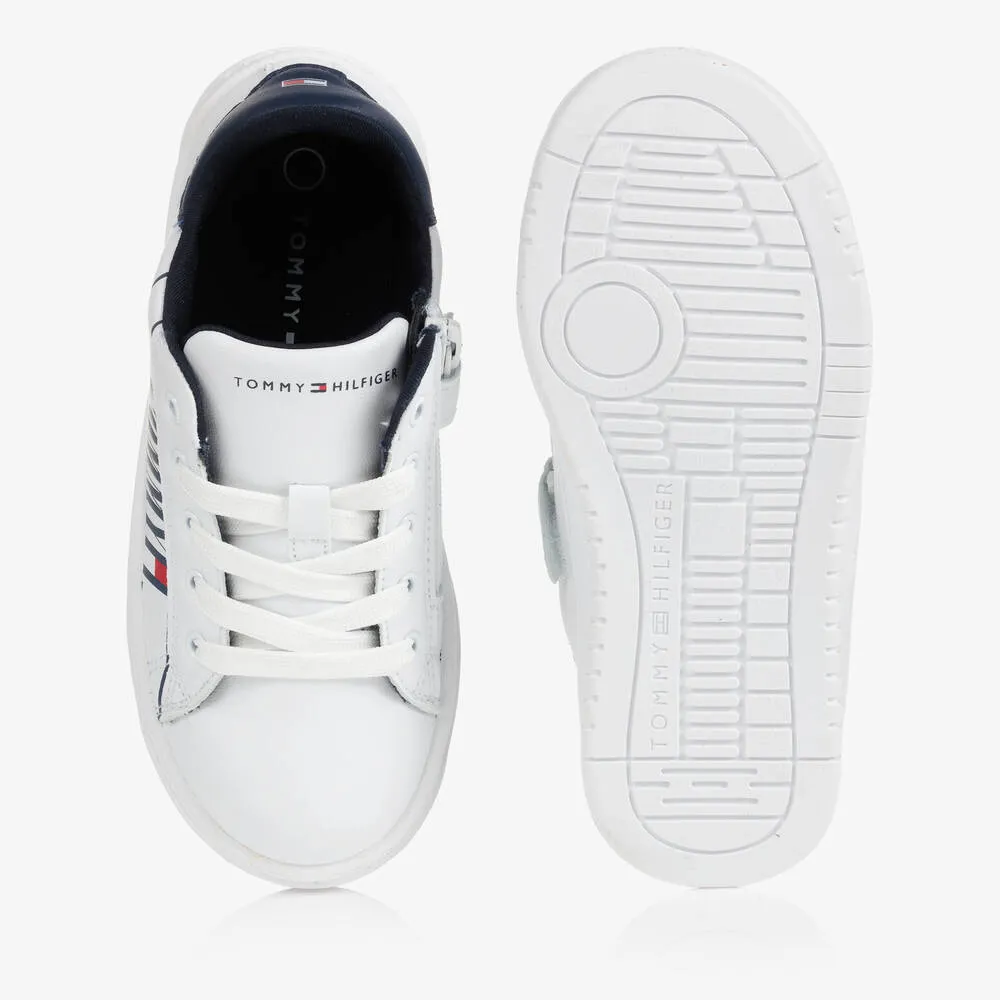 Teen Boys White Logo Trainers