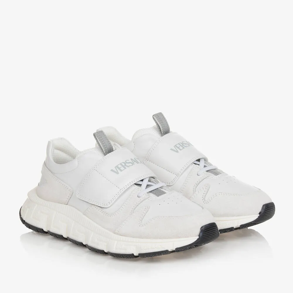 Teen White Leather Trigreca Trainers