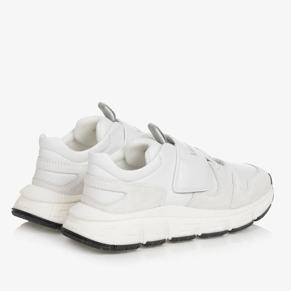 Teen White Leather Trigreca Trainers