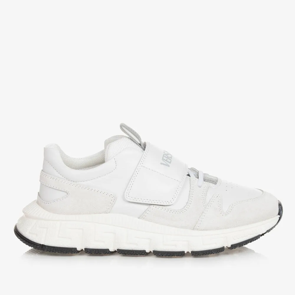 Teen White Leather Trigreca Trainers