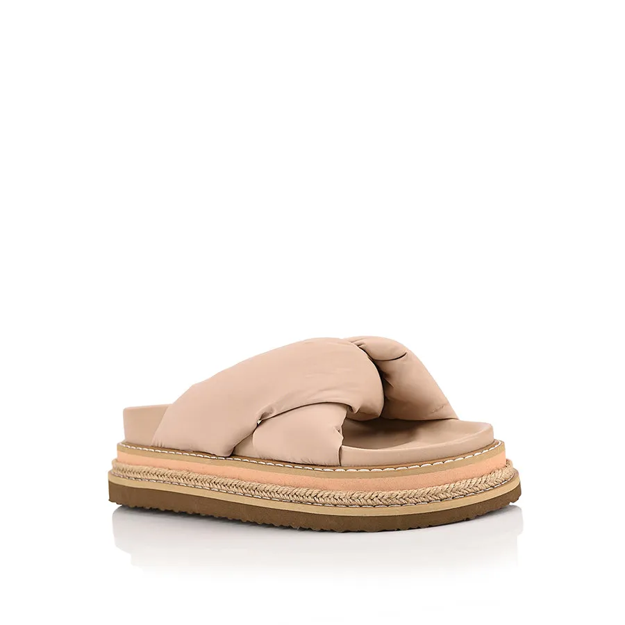 Thames Flaltform Slides - Stone Beige