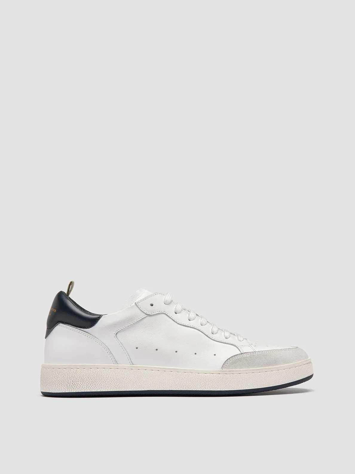 THE ANSWER 007 - White Leather and Suede Low Top Sneakers