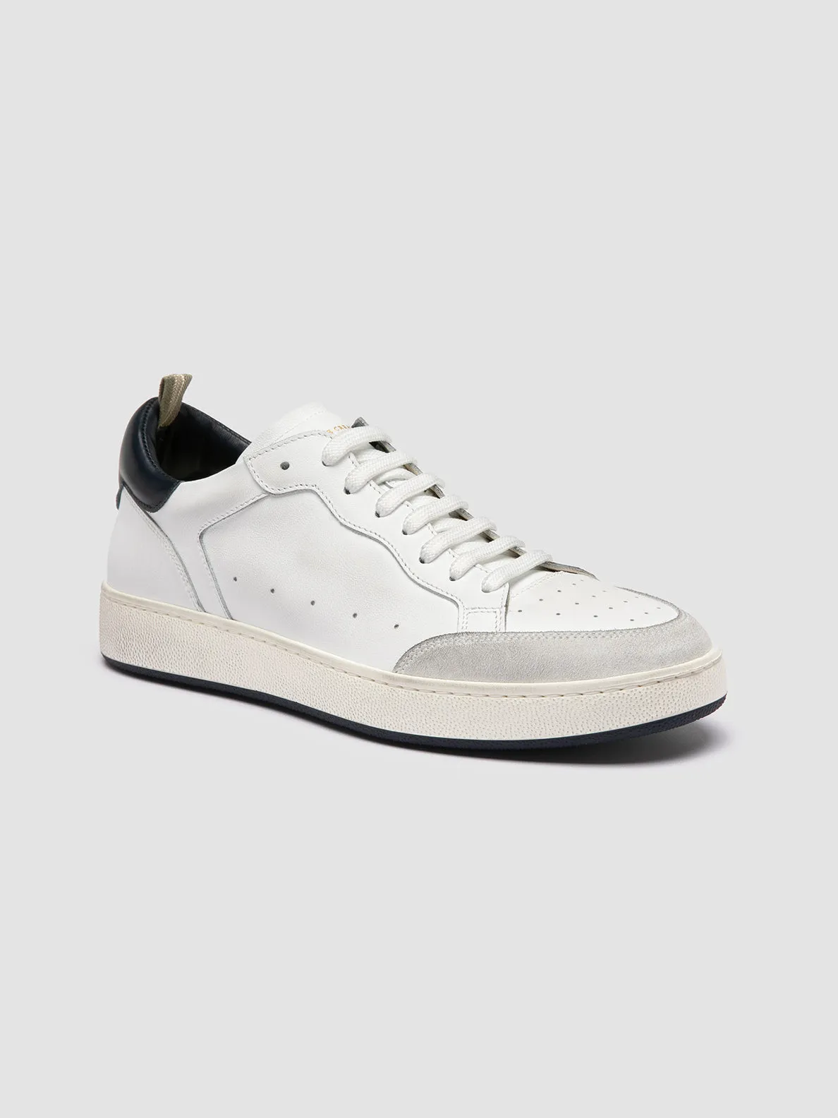 THE ANSWER 007 - White Leather and Suede Low Top Sneakers