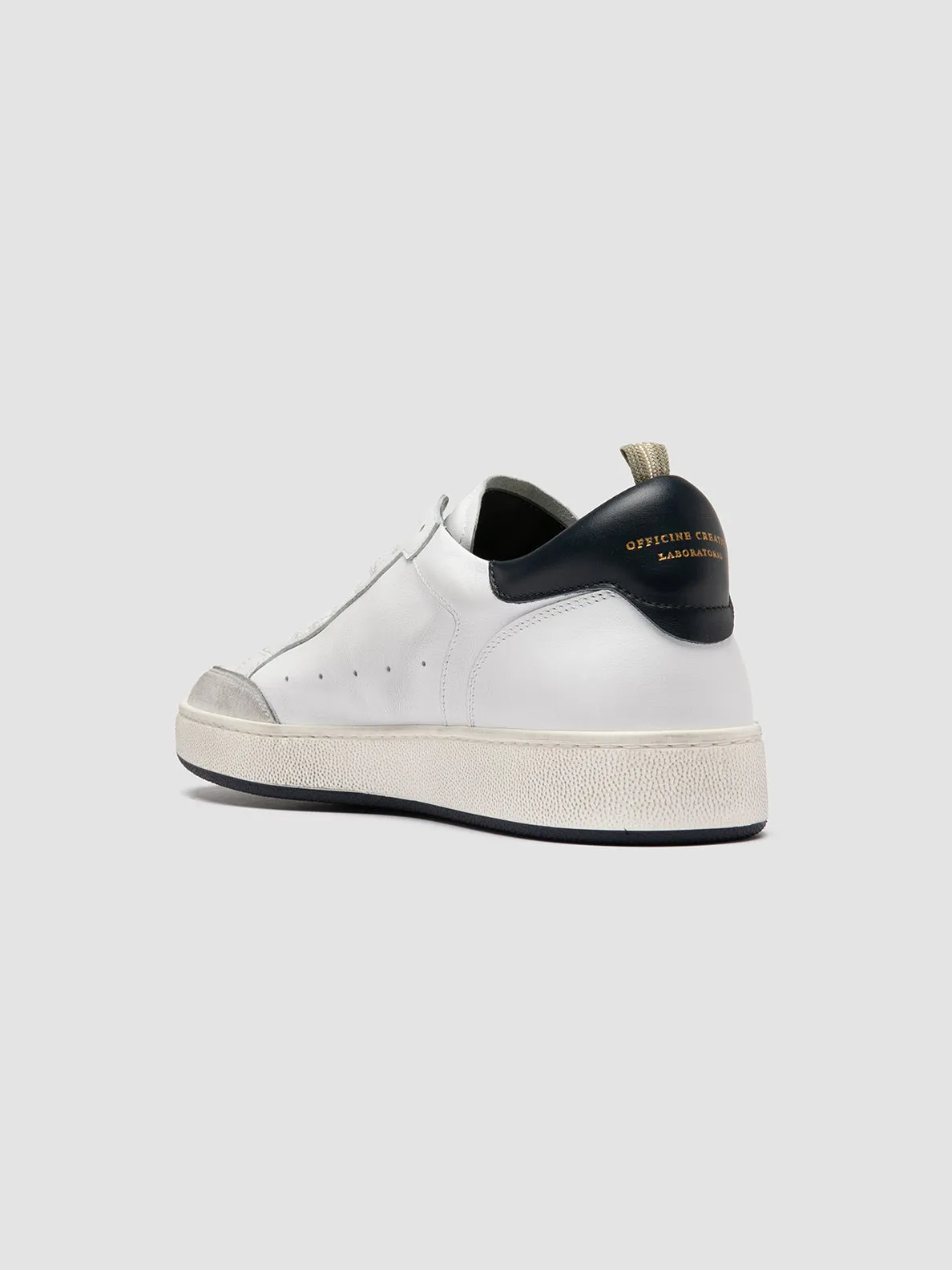 THE ANSWER 007 - White Leather and Suede Low Top Sneakers