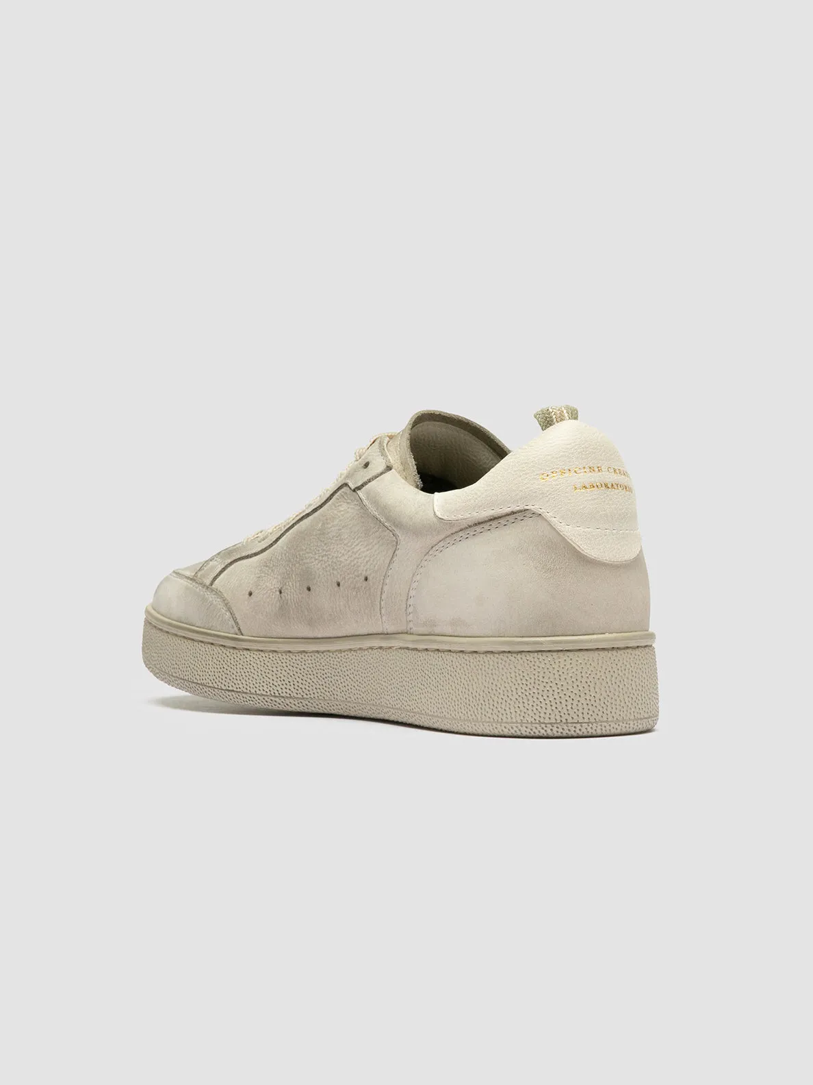 THE ANSWER 107 - Off White Nubuck Low Top Sneakers