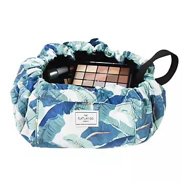 The Flat Lay Co. Tropical Leaves Open Flat Makeup Bag | Kaleidoscope