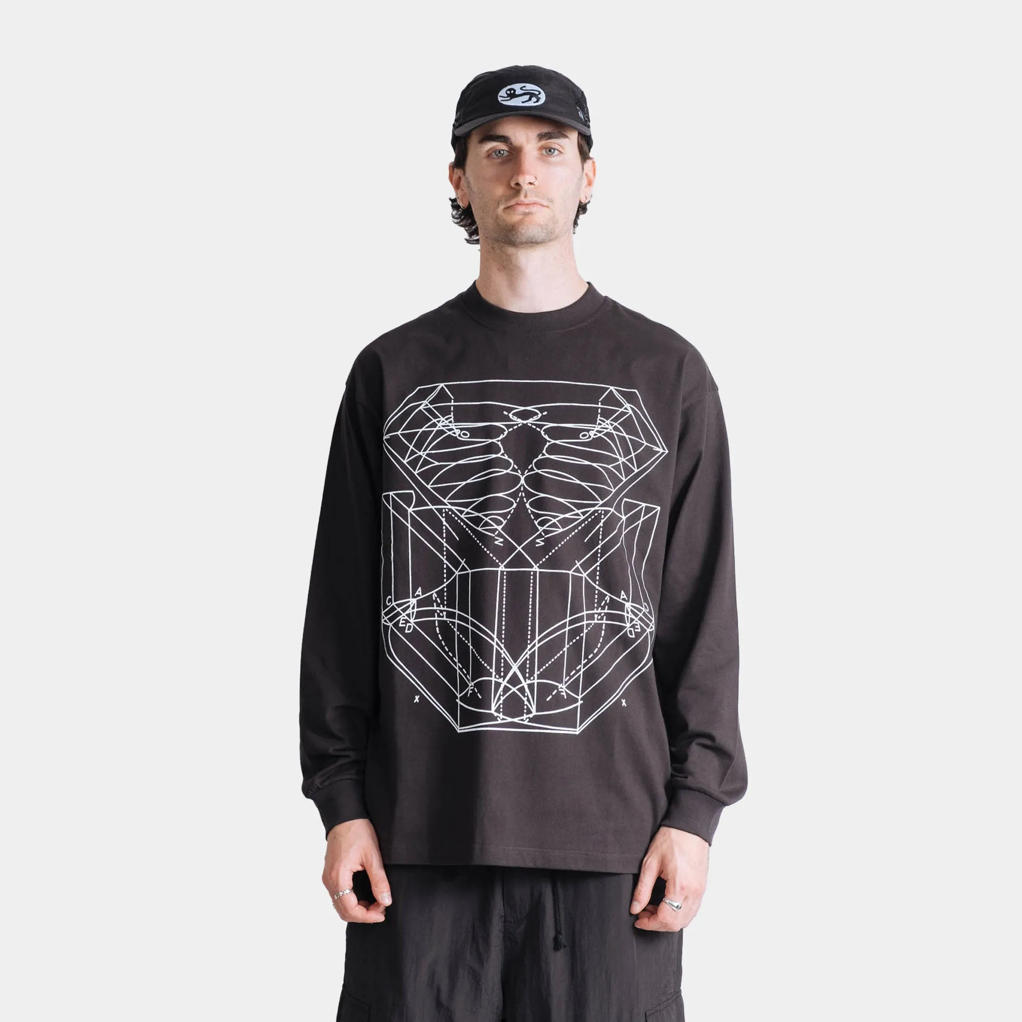 The Trilogy Tapes Graph LS T-Shirt - Black