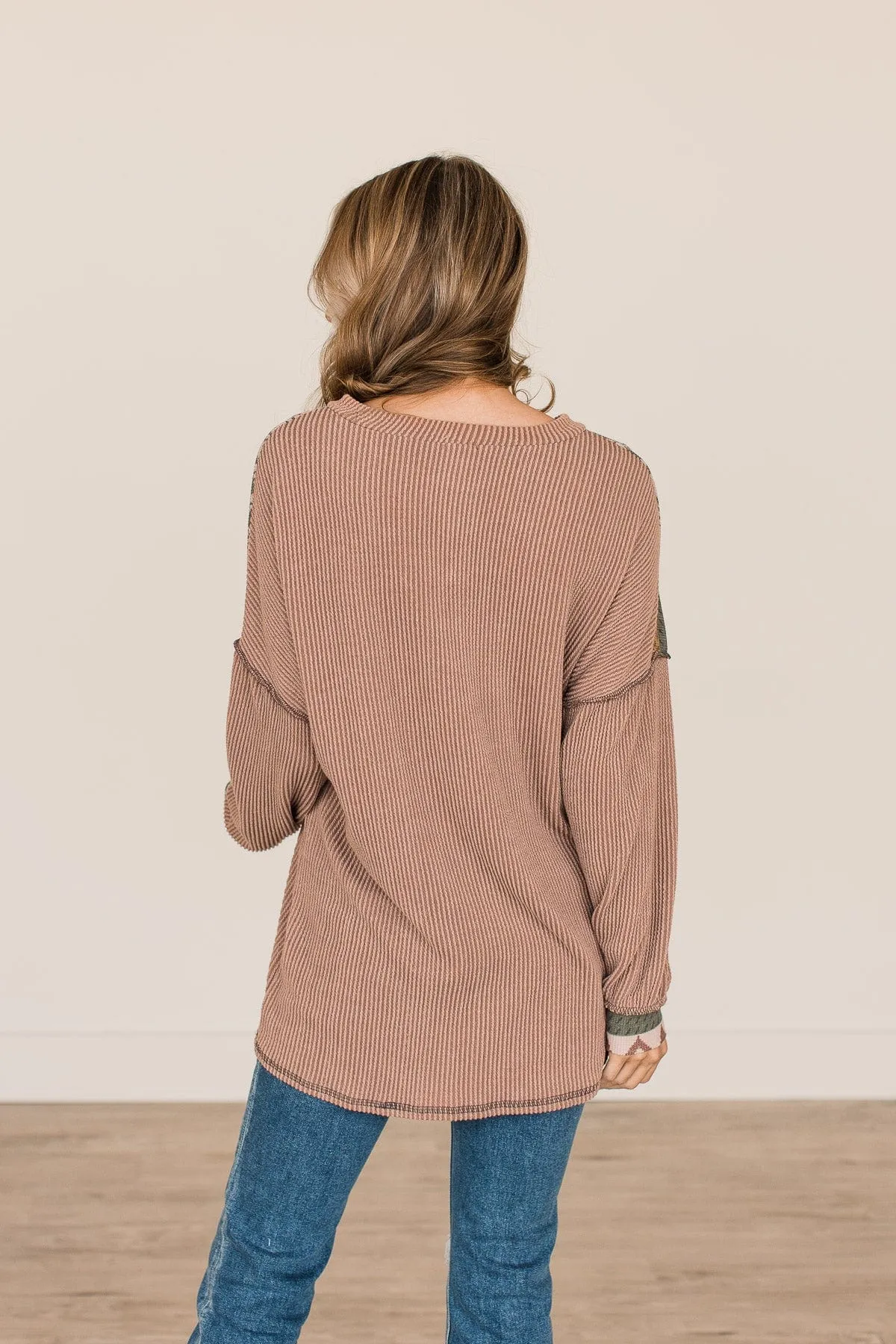 Camel Knit Top