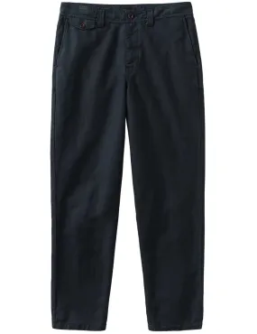 Toast Norv Cotton Linen Tapered Trousers Dark Navy