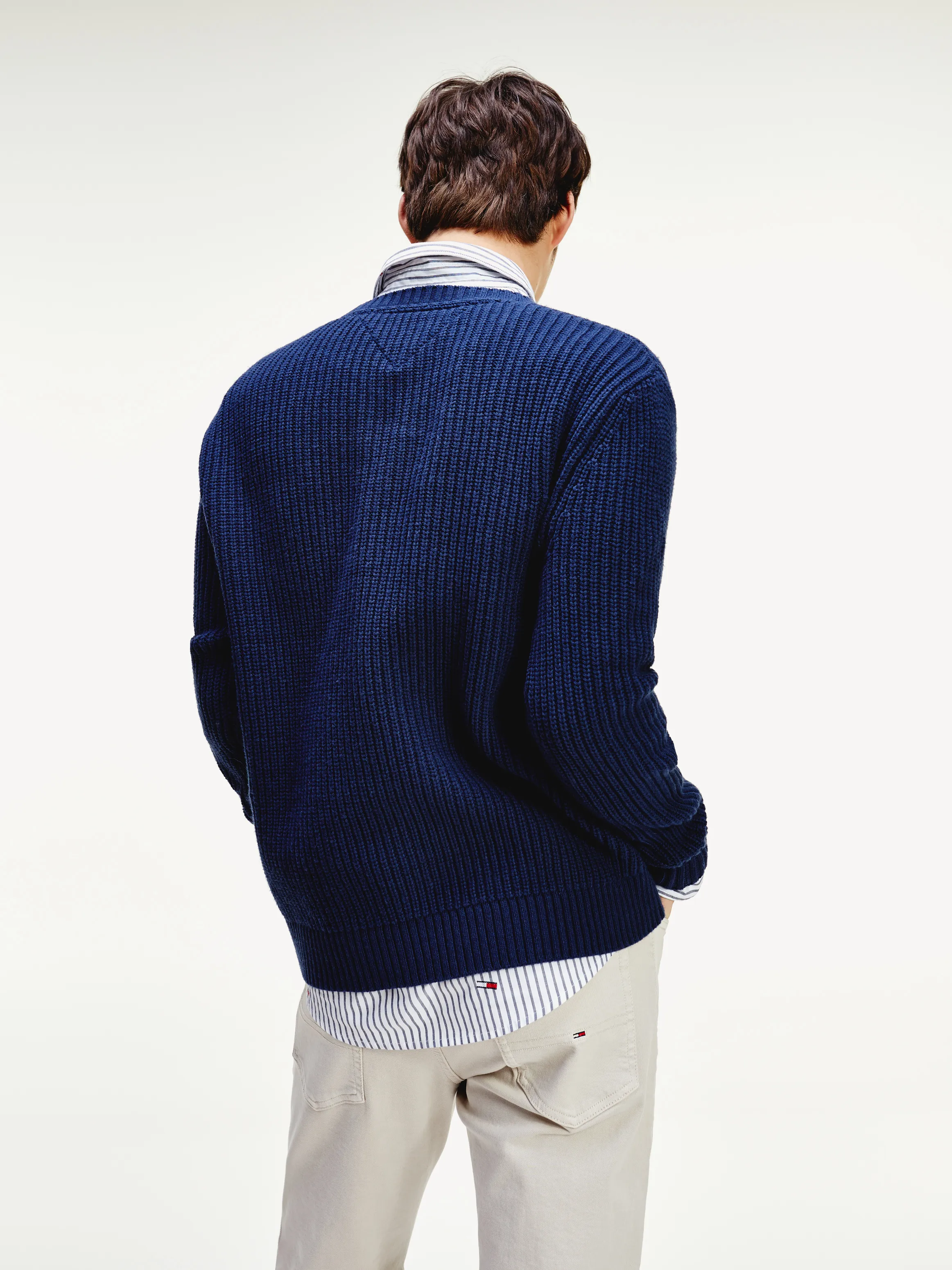 Tommy Hilfiger Jumper with Rib-knit Detail from the Badge Collection