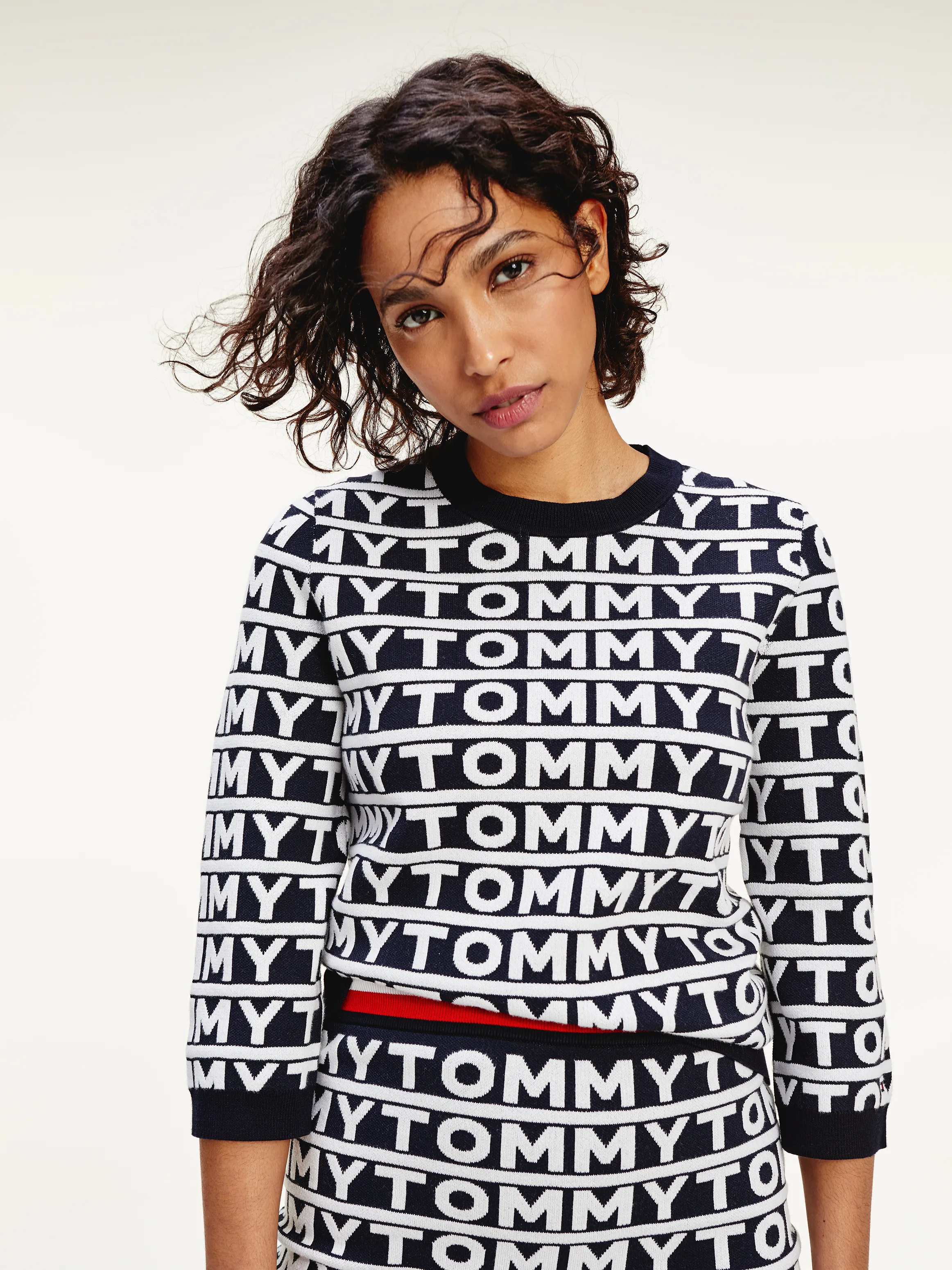 Tommy Hilfiger 3/4 Sleeve Crew Neck Sweater - Shop Jumpers Now!