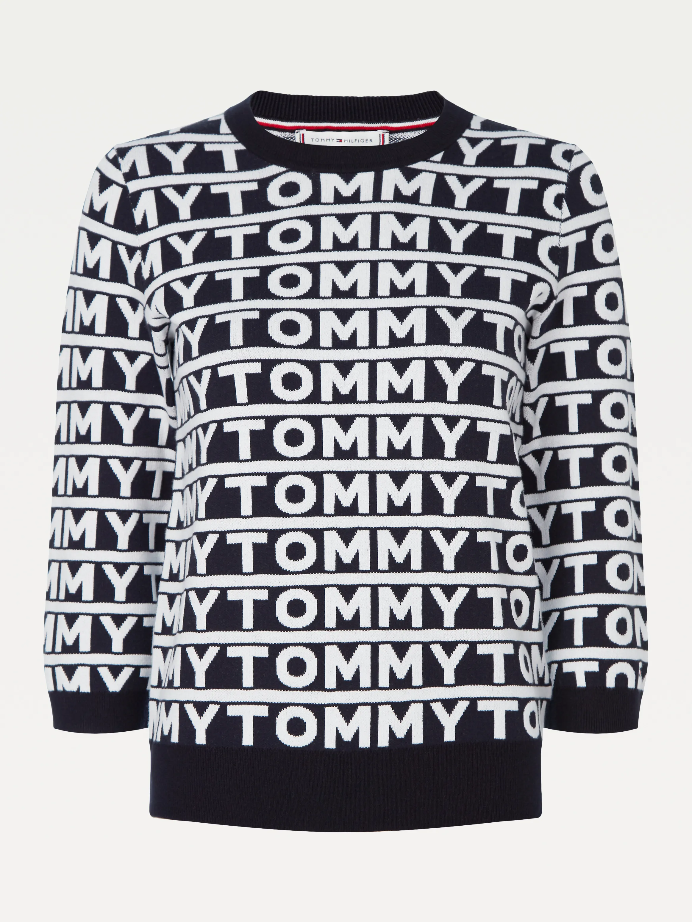 Tommy Hilfiger 3/4 Sleeve Crew Neck Sweater - Shop Jumpers Now!