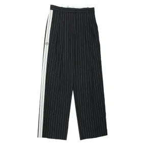 Tommy Hilfiger Black Relaxed Straight Pinstripe Trousers