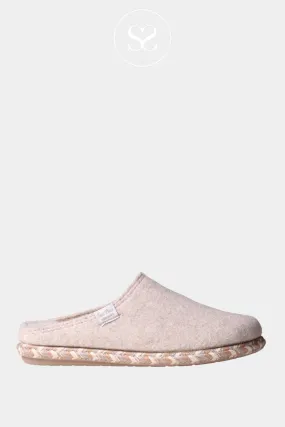 TONI PONS DELI-FP ECRU FAUX FUR SLIP ON SLIPPERS