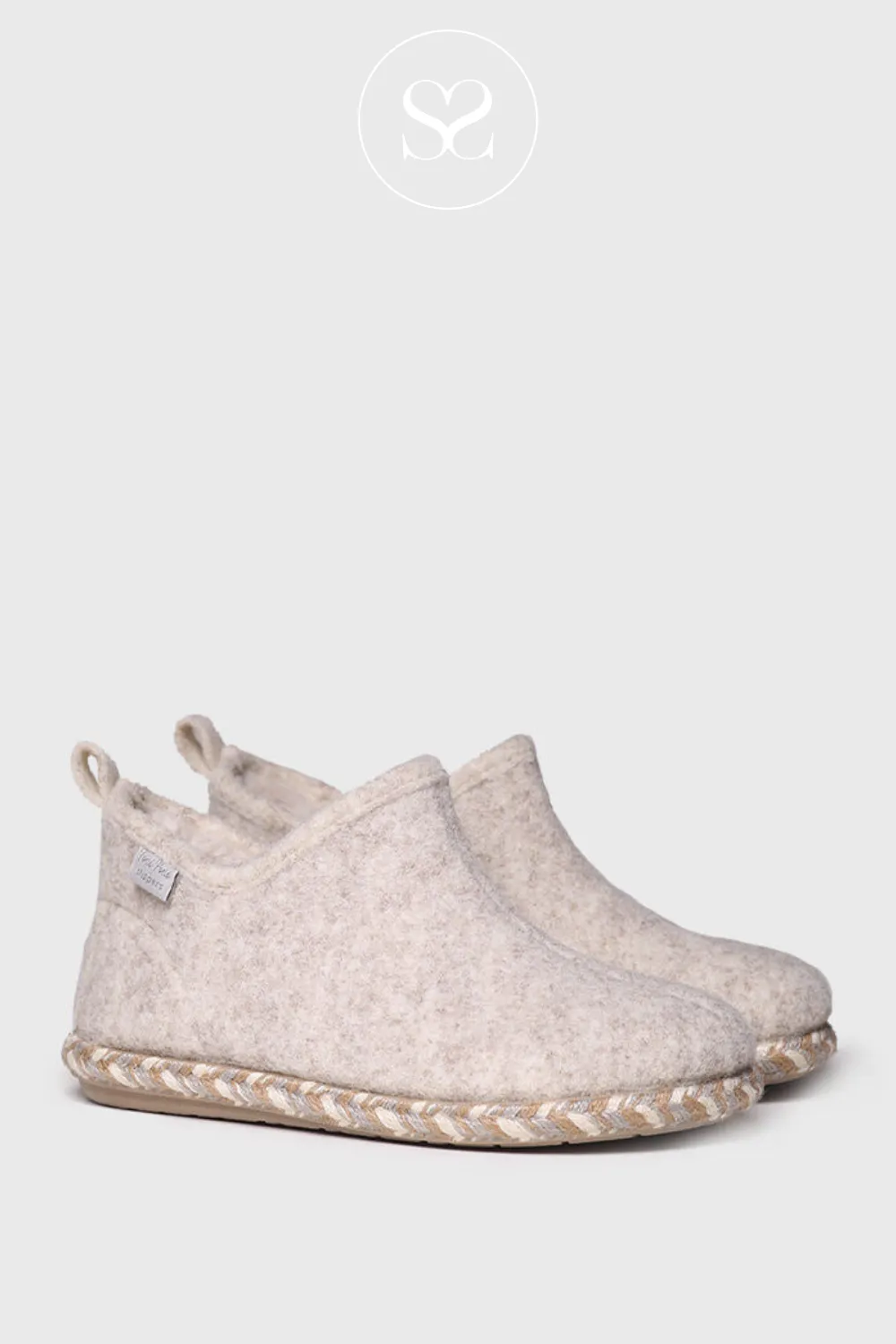 TONI PONS DUNA-FP ECRU FAUX FUR BOOTIE SLIPPERS