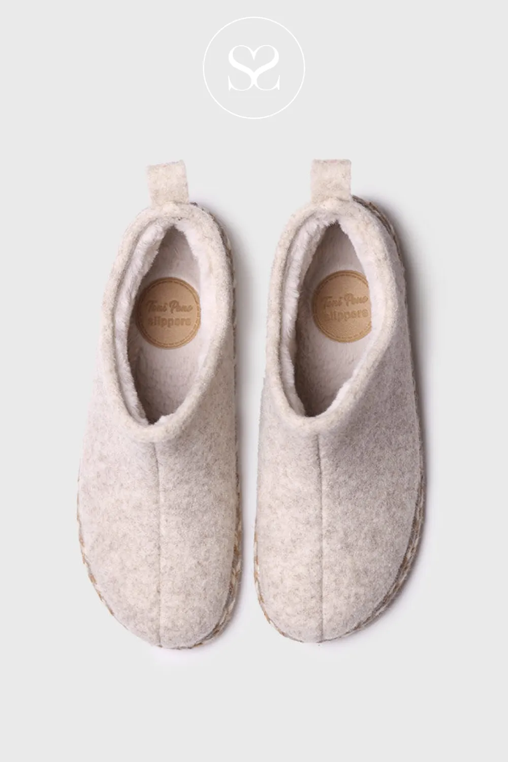 TONI PONS DUNA-FP ECRU FAUX FUR BOOTIE SLIPPERS