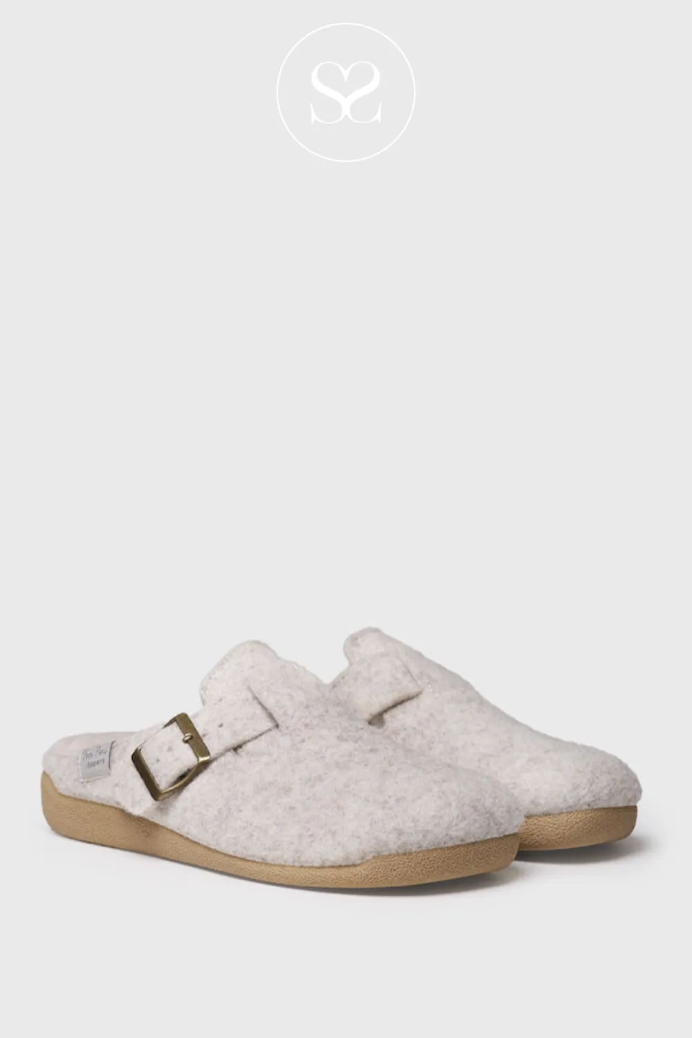 TONI PONS MIMA-FP ECRU FAUX FUR SLIDER SLIPPERS