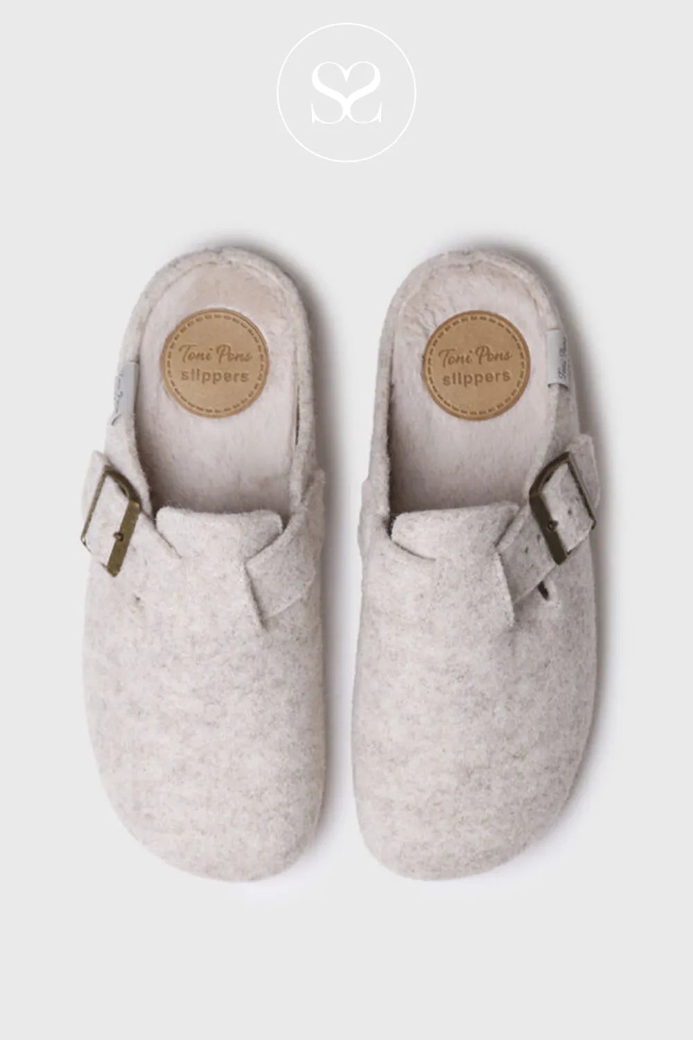 TONI PONS MIMA-FP ECRU FAUX FUR SLIDER SLIPPERS