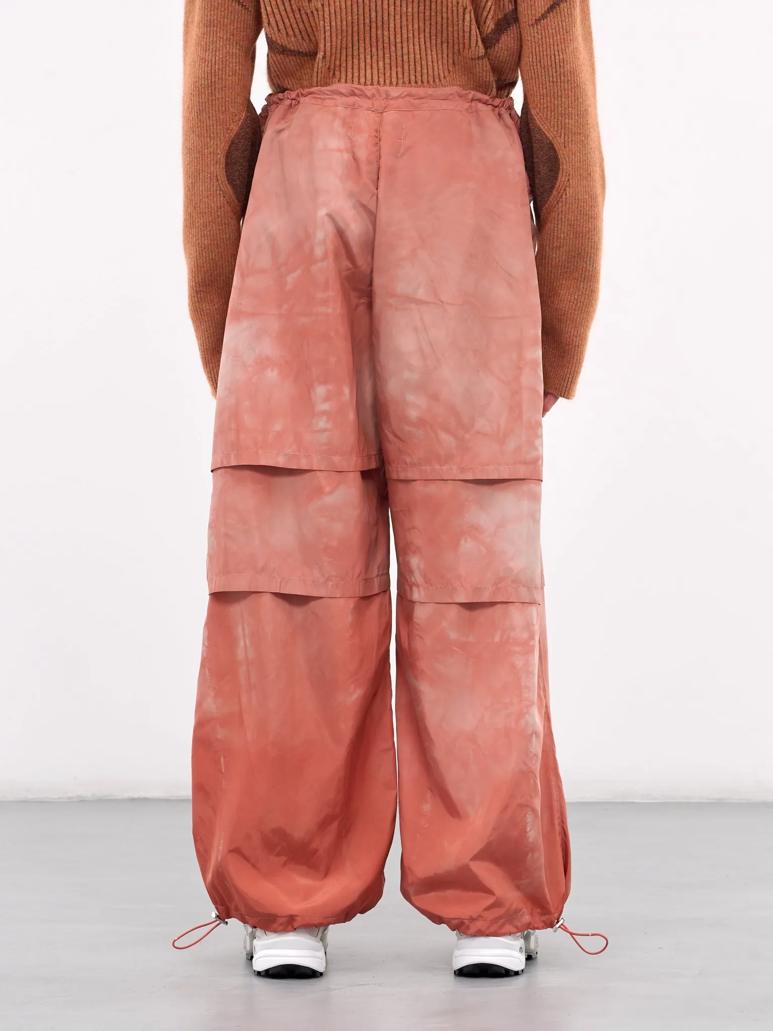 Triple Layered Nylon Trousers (LYRDTRS-BROWN-RED-BEIGE)