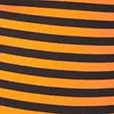 Vintage Orange & Black Striped Basic Top