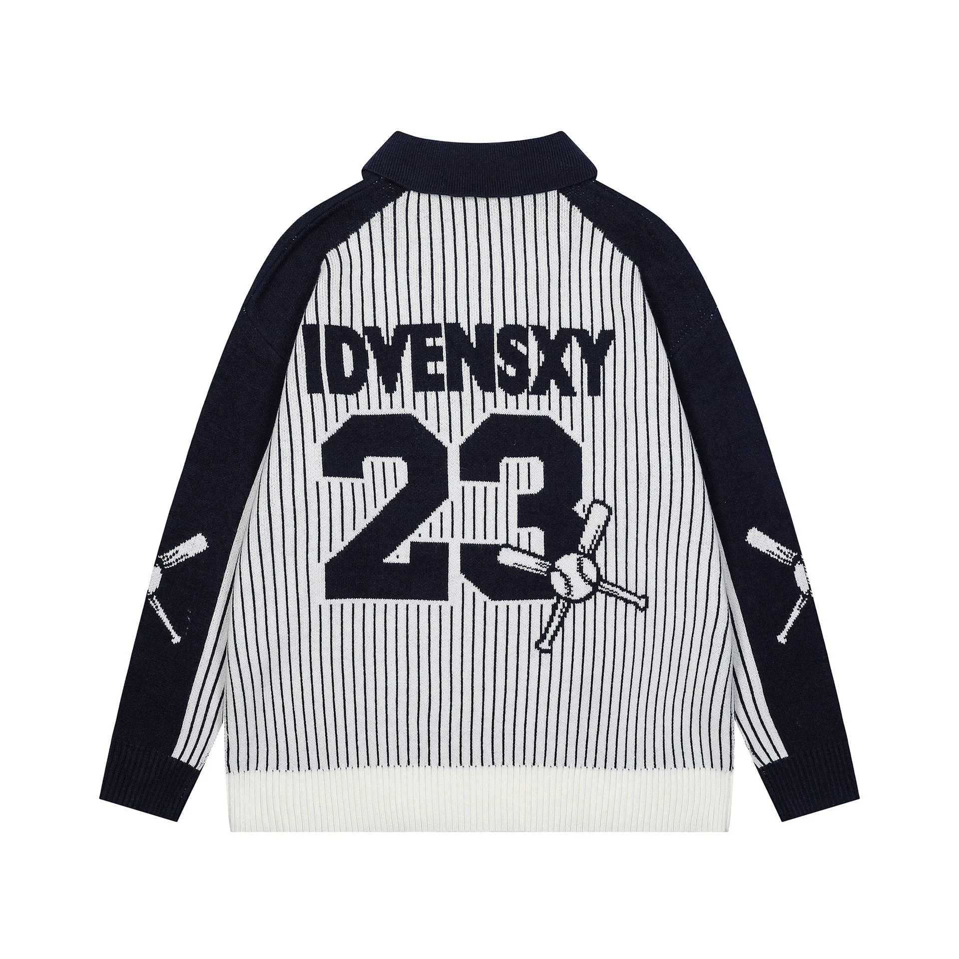 Varsity Charm | Embroidered Knit Sweater